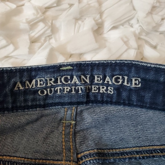 American Eagle |  Star Graphic Jeans Skinny Stretch Frayed Hem Women's Size 6 - Picture 11 of 16